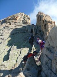 Les 2 dernières longueurs avant le sommet Les 2 dernières longueurs avant le sommet