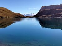 Du lac Verdet, au fond la Tête du Ruitor et ses glaciers environnants Du lac Verdet, au fond la Tête du Ruitor et ses glaciers environnants